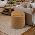 Load image into Gallery viewer, Brown Faux Leather Storage Ottoman #100152
