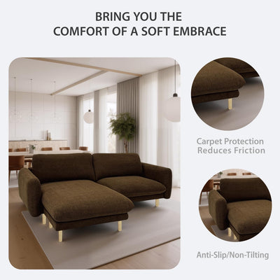 Chocolate Modern L Shape Sectional Sofa #100211