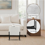 Load image into Gallery viewer, Light Grey Cube-Shaped Chenille Stool #100063
