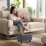 Load image into Gallery viewer, Luxora Rectangle Dark Gray Linen Small Foot Stool
