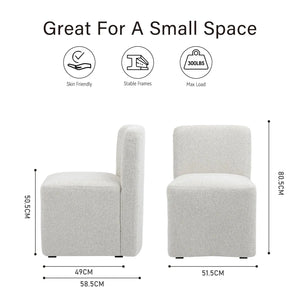 White Upholstered Dining Chairs*2 #130006 Get Set Style Furniture