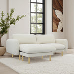 Load image into Gallery viewer, Off White Modern L Shape Sectional Sofa #100212
