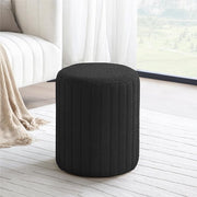 Black Round Ottoman Soft Pad #100073