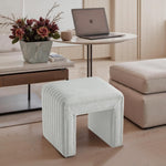 Load image into Gallery viewer, Moony Gray White Boucle U Shaped Ottoman