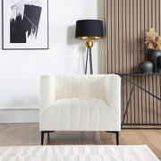 White Tufted Sofa - 1 Seat #010003