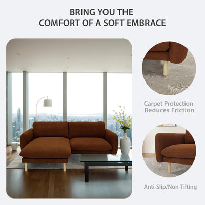 Chestnut Modern L Shape Sectional Sofa #100210