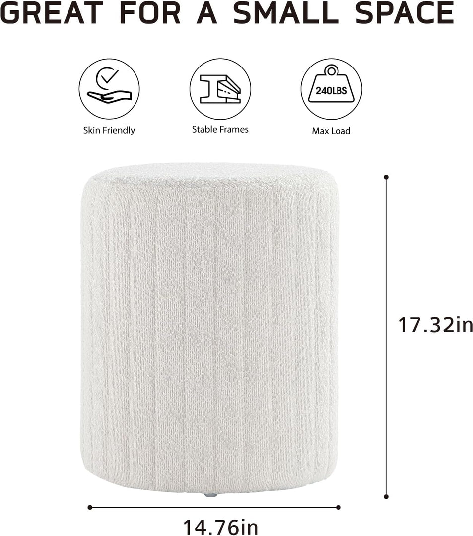 Tulum Round Ottoman with Soft Pad
