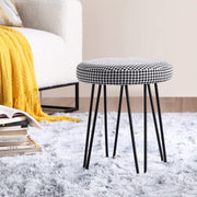 Velvet Striped Vanity Stool