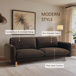 Load image into Gallery viewer, Chocolate 86&quot; Wide Mid Century Modern Upholstered Sofa with Comfort Cushions
