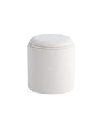 Load image into Gallery viewer, Beige Round Ottoman With Storage #100188