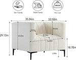 Load image into Gallery viewer, White Tufted Sofa - 1 Seat #010003
