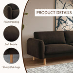 Load image into Gallery viewer, Chocolate 86&quot; Wide Mid Century Modern Upholstered Sofa with Comfort Cushions
