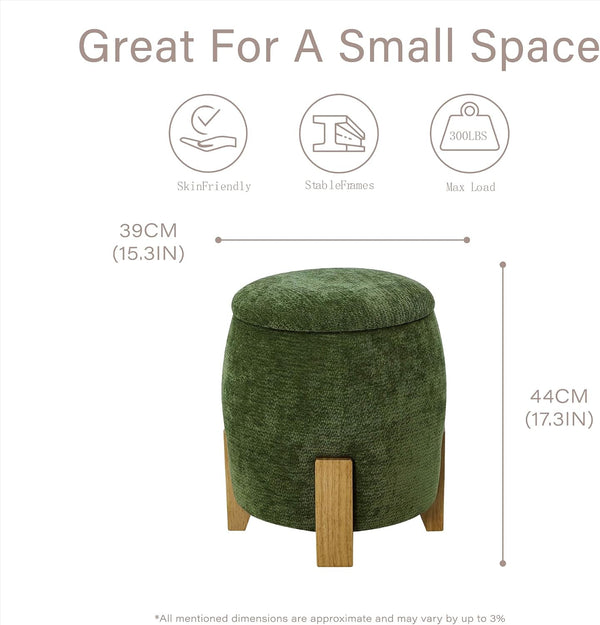 Pillar Round Storage Ottoman Get Set Style Furniture