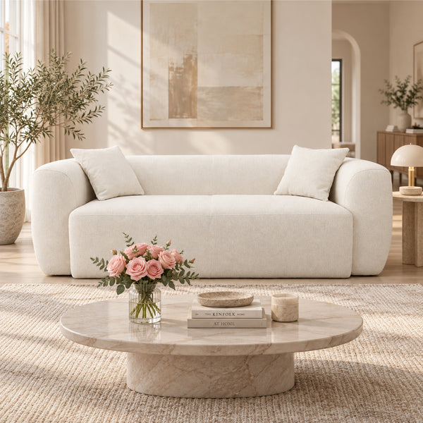 The Merrow 86.6" Sofa with Pillows Get Set Style Furniture