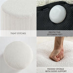 Load image into Gallery viewer, Tulum Round Ottoman with Soft Pad

