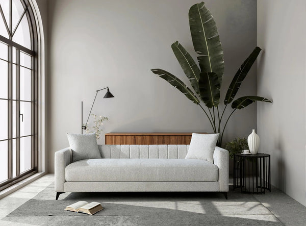 Luxora 84.6" Convertible Sleeper Sofa Bed, 2-in-1 Folding Sofa Bed with 2 Pillow (Gray) #030022 Get Set Style Furniture