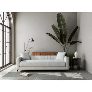 Luxora 84.6" Convertible Sleeper Sofa Bed, 2-in-1 Folding Sofa Bed with 2 Pillow (White) #030023 Get Set Style Furniture