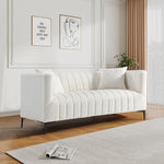 Load image into Gallery viewer, White Tufted Sofa - 3 Seats #030003
