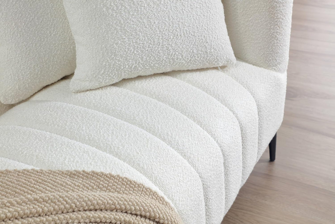 White Tufted Sofa - 3 Seats #030003