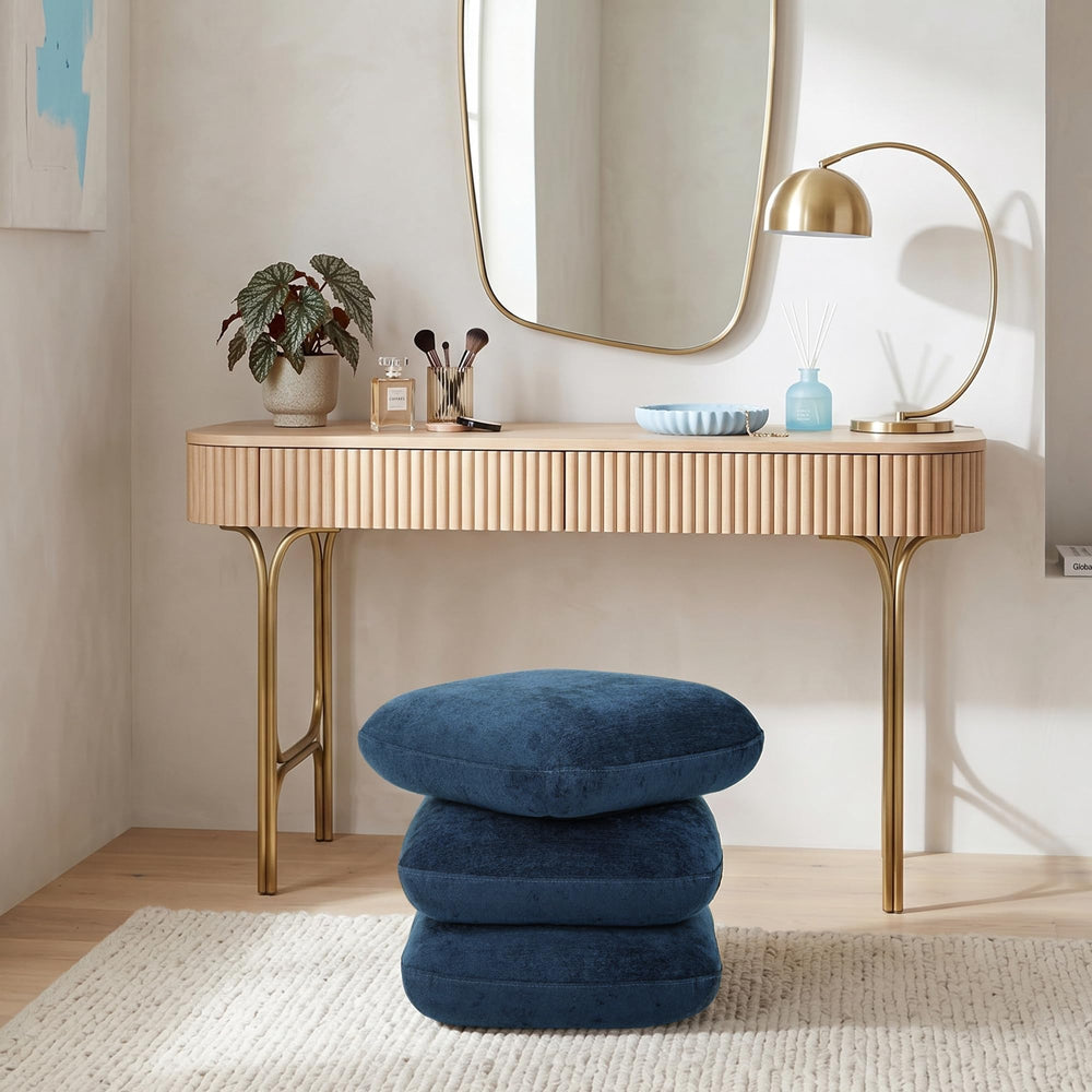Stacked Swivel Ottoman ( Midnight Blue ) Get Set Style Furniture