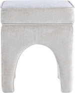 Load image into Gallery viewer, Upholstered Square Ottoman with Leopard Print, Soft Fabric Footrest Stool, Accent Vanity Stool for Living Room, Bedroom, Entryway Get Set Style Furniture