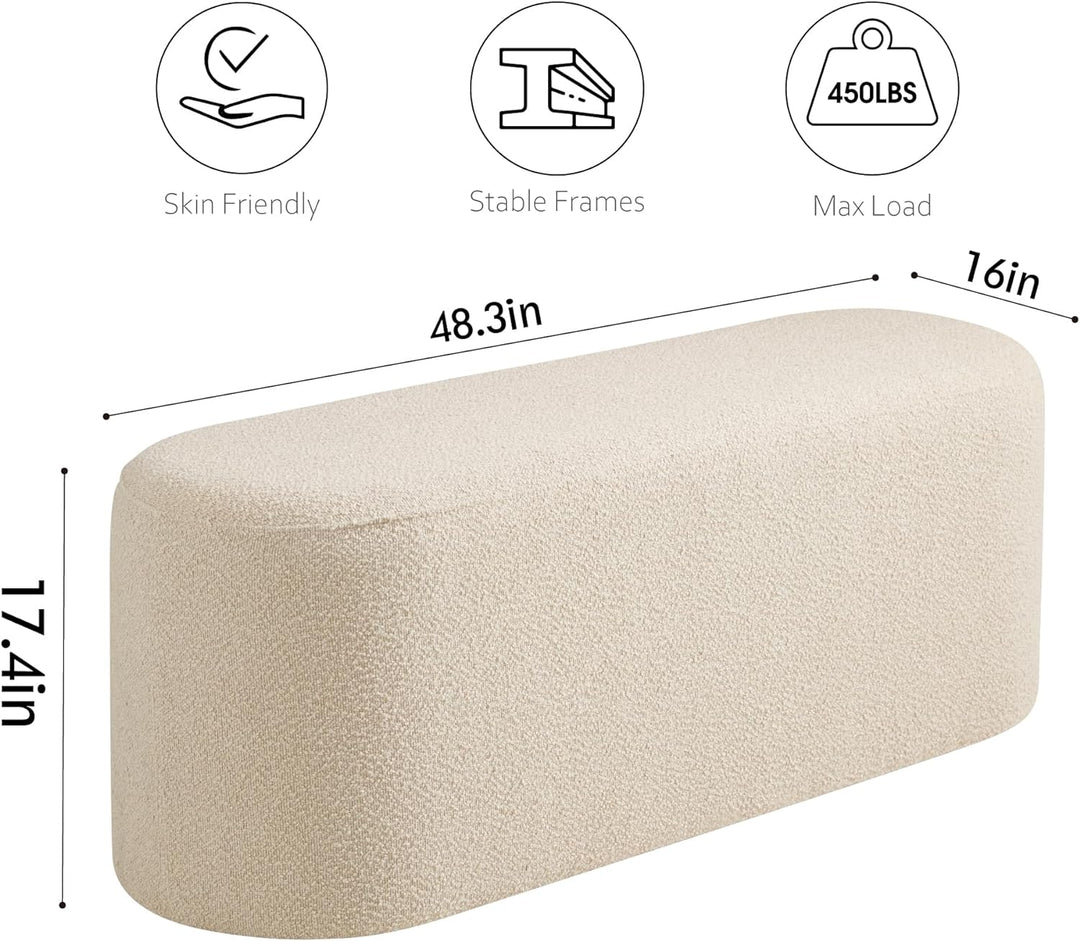 Taupe Boucle Bench #900016