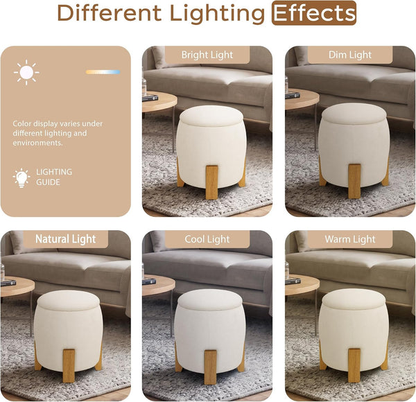 Pillar Round Storage Ottoman Get Set Style Furniture