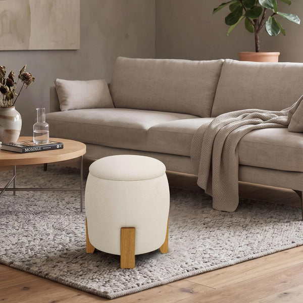 Pillar Round Storage Ottoman Get Set Style Furniture
