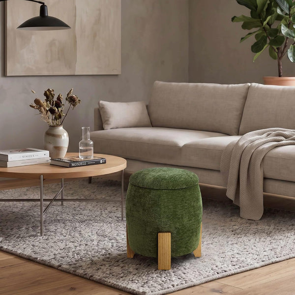 Pillar Round Storage Ottoman Get Set Style Furniture