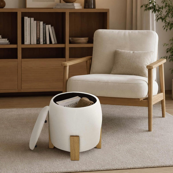 Pillar Round Storage Ottoman Get Set Style Furniture
