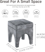 Load image into Gallery viewer, Upholstered Square Ottoman with Leopard Print, Soft Fabric Footrest Stool, Accent Vanity Stool for Living Room, Bedroom, Entryway Get Set Style Furniture
