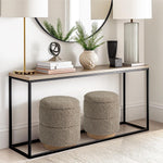 Load image into Gallery viewer, Wooden Base Storage Ottoman: Taupe Boucle #100105
