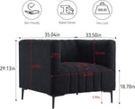 Load image into Gallery viewer, 1 Seat Taupe Tufted Sofa #010065
