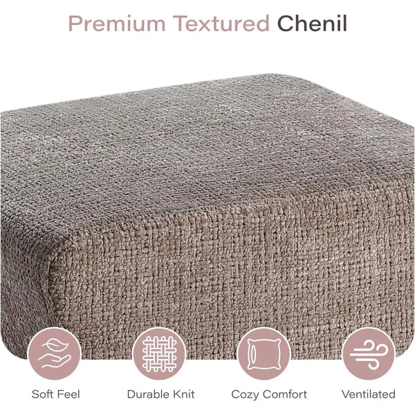 Diamond Plush Ottoman Get Set Style Furniture