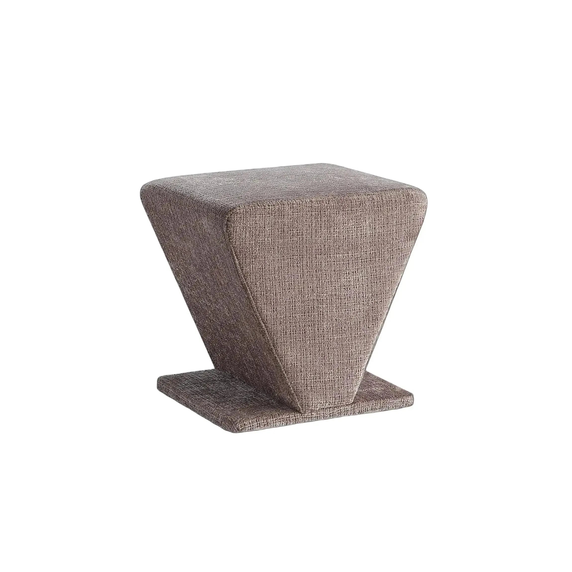 Diamond Plush Ottoman | Modern Geometric Accent Stool | Get Set Style