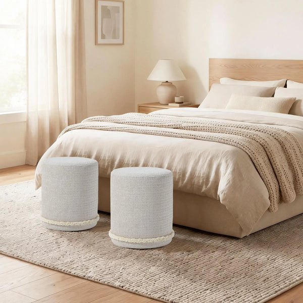 Cirque Skirted Ottoman Get Set Style Furniture