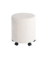 Load image into Gallery viewer, Ottoman with Wheels, Rolling Vanity Chair for Makeup, Upholstered Vanity Rolling Chair Footrest Round Ottoman Foot Stool for Living Room, Bedroom #100189