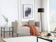 Taupe Tufted Sofa 2 Seaters #020004