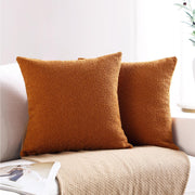 Orange Boucle Pillow Cover | Set of 2 #846005