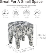 Load image into Gallery viewer, Upholstered Square Ottoman with Leopard Print, Soft Fabric Footrest Stool, Accent Vanity Stool for Living Room, Bedroom, Entryway Get Set Style Furniture