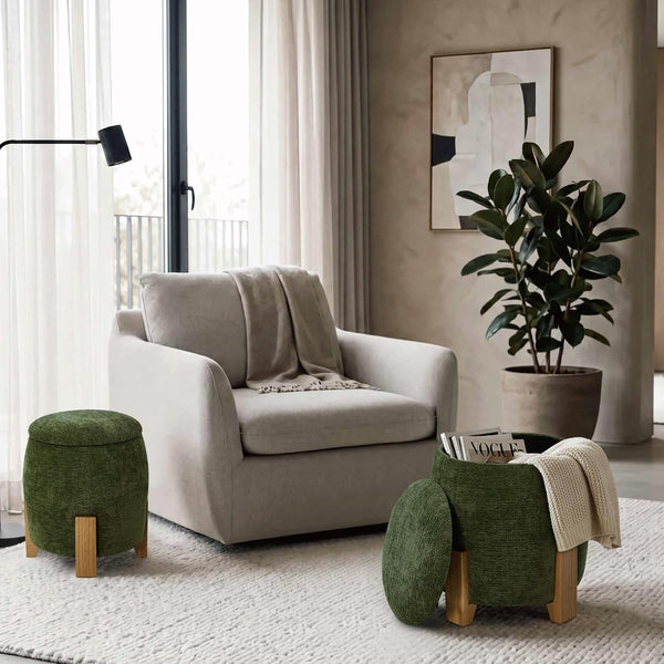 Pillar Round Storage Ottoman Get Set Style Furniture