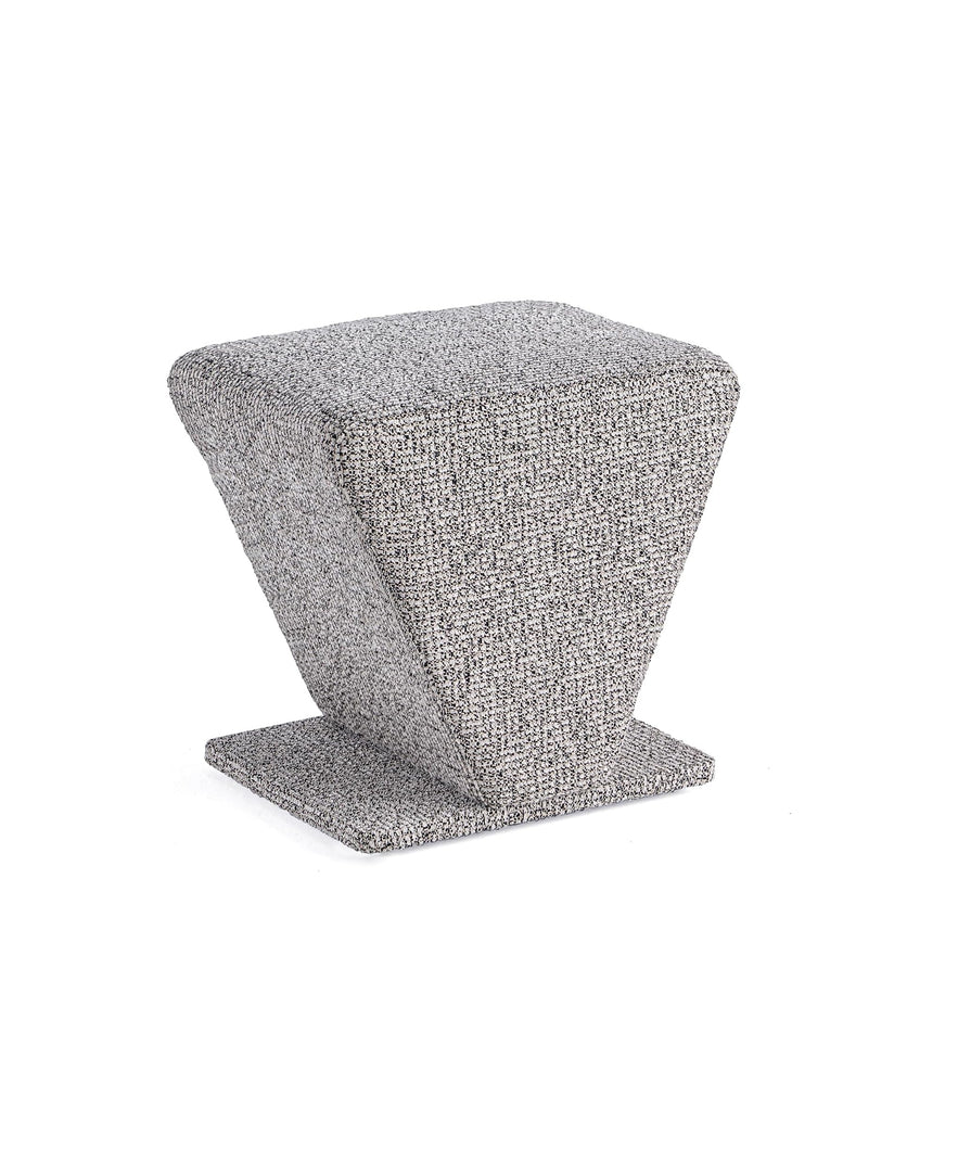 Diamond Ottoman Stool, 17.7"L x 14.6"W x 17.3"H, Plush Upholstery Makeup Stool, Footrest, Extra Chai, Accent Seat (Black & White) #100330