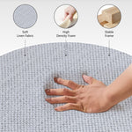 Load image into Gallery viewer, Everest Ivory Cube Shaped Boucle Light Gray Stool
