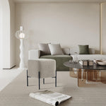 Load image into Gallery viewer, Khaki Cube-Shaped Boucle Stool #100053
