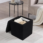 Load image into Gallery viewer, Black Square Ottoman With Storage #100120
