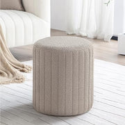 Tulum Khaki Round Ottoman Soft Pad #100072