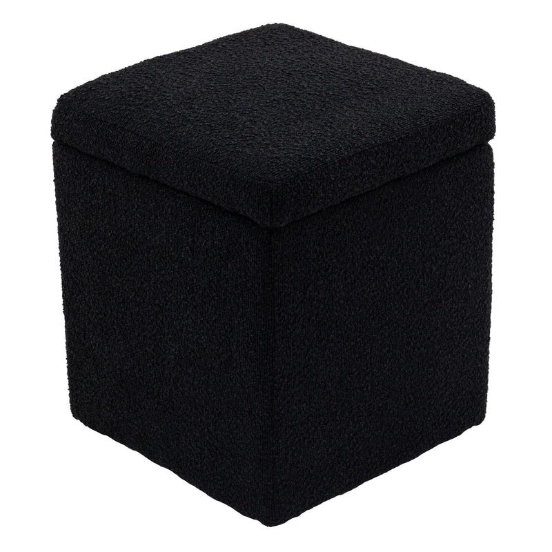 Black Square Ottoman With Storage 