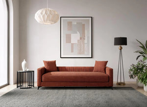 Luxora 84.6" Convertible Sleeper Sofa Bed, 2-in-1 Folding Sofa Bed with 2 Pillow (Red) #030021 Get Set Style Furniture