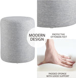 Load image into Gallery viewer, Linen Round Ottoman
