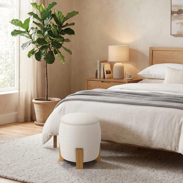 Pillar Round Storage Ottoman Get Set Style Furniture
